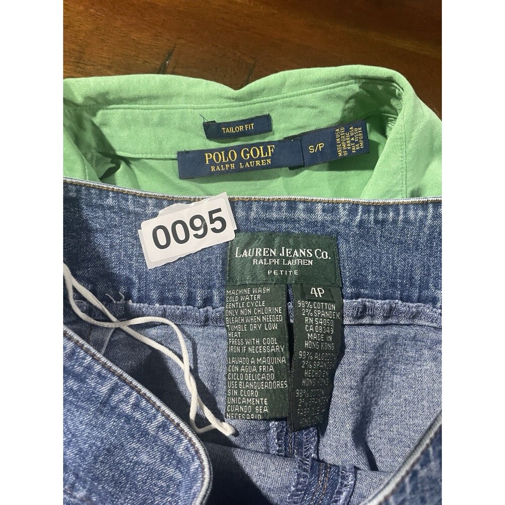 Polo Ralph Lauren Polo RL T-Shirt Womens S Blouse Top 4P Denim Jean Skirt Lot